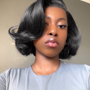 Butterfly Layered Cut Short Bob Wig 7*5 Lace Closure Wig