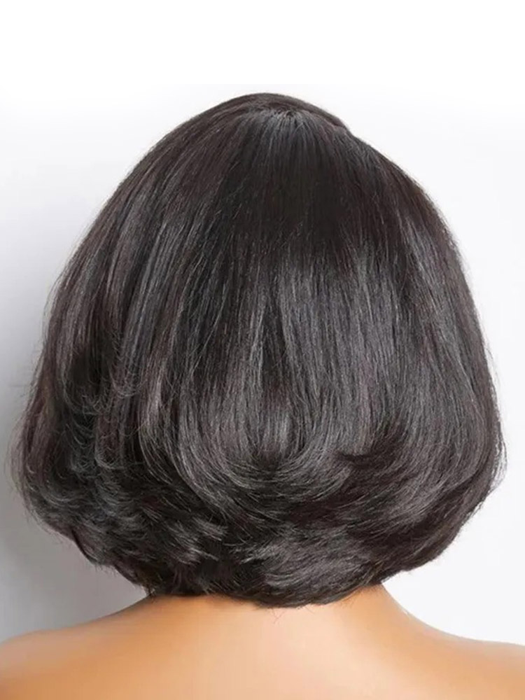 Butterfly Layered Cut Short Bob Wig 7*5 Lace Closure Wig - Image 4