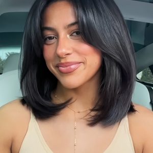 Layered Cut Italian Bob Wig 7x5 Glueless Straight Short Bob Ready To Wear Human Hair