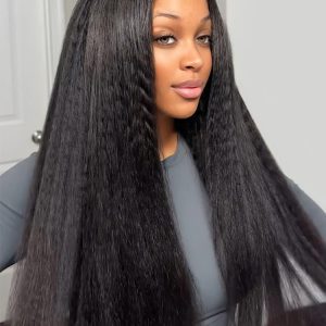 Yaki Straight 360 Glueless Lace Wig Ready To Go Natural Hairline