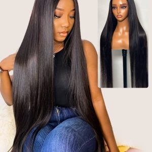 Long Straight Wig HD Lace Closure Wig Human Hair 24-40 Inches