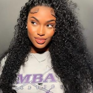 Full Density Curly Human Hair 13×4 Lace Front Wig Closure Wig For Beginners