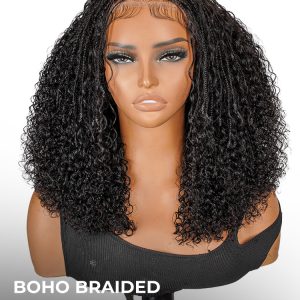 Boho Bob Knotless Braids 13×6 Glueless Wig Ready To Go