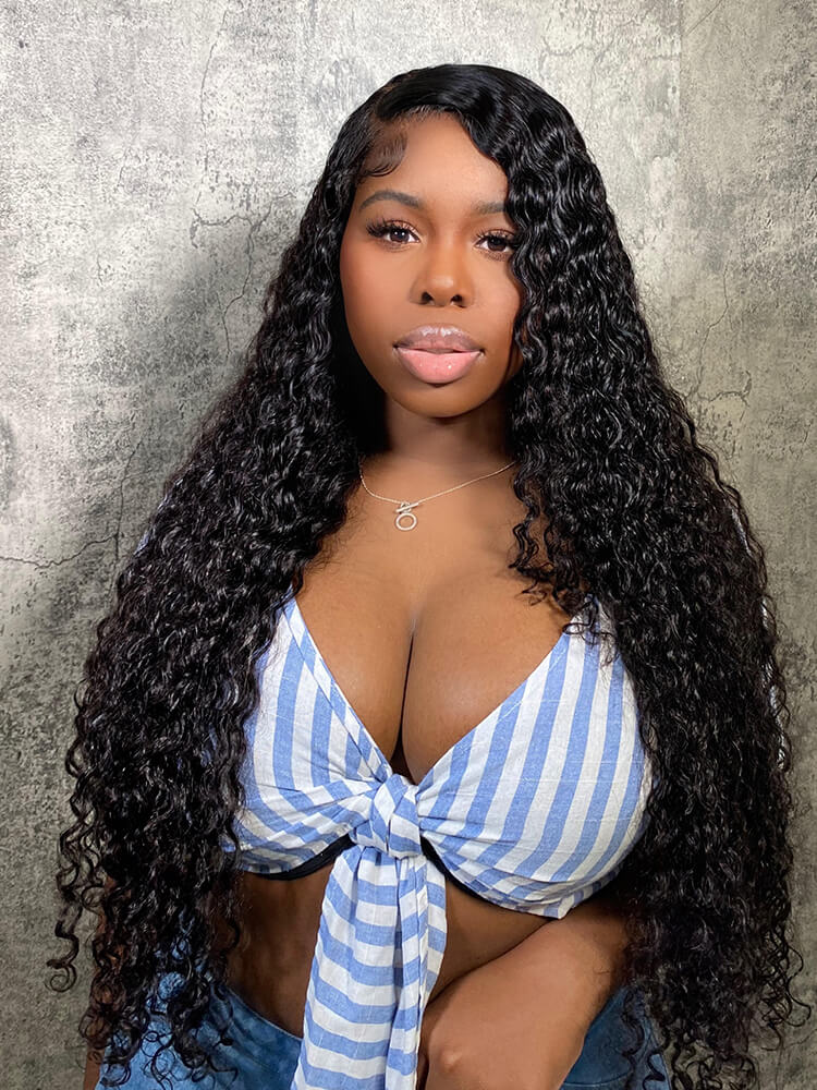 Deep Wave Wig 5x5 Lace Closure Wig 13x4 Real Human Hair Glueless Wigs - Image 2