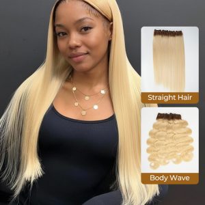 T4/613 Ombre Color Bundles Human Hair Body Wave And Straight