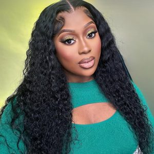 Glueless Water Wave Ready To Go 5*7 Lace Front Wig 150 Density