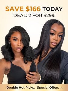 [Set Deal]$299=M Hairline Straight 13x4 Wig 24inch + Side Part Body 6x8 Wig