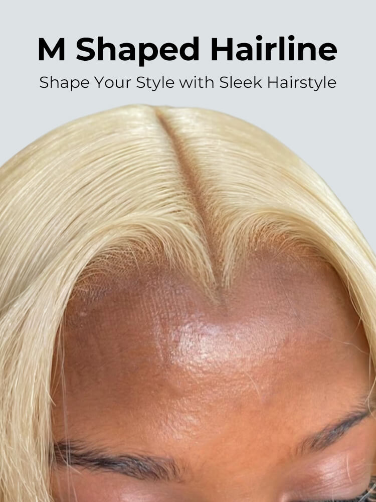 High-Gloss Blonde Straight M Hairline 6x8 Lace Front Wigs 250 Density - Image 6