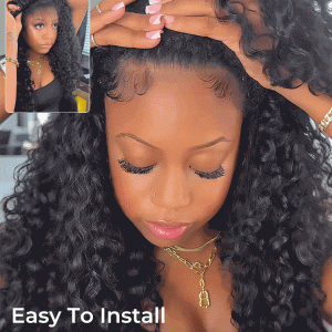 Burmese Curly Puffy Glueless Half Wig Easy To Wear 250 High Density