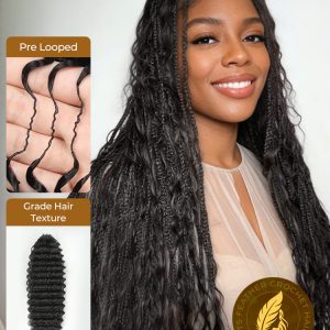 Miracle Knots Curly Crochet Human Hair Extensions 100g Pack Knotless
