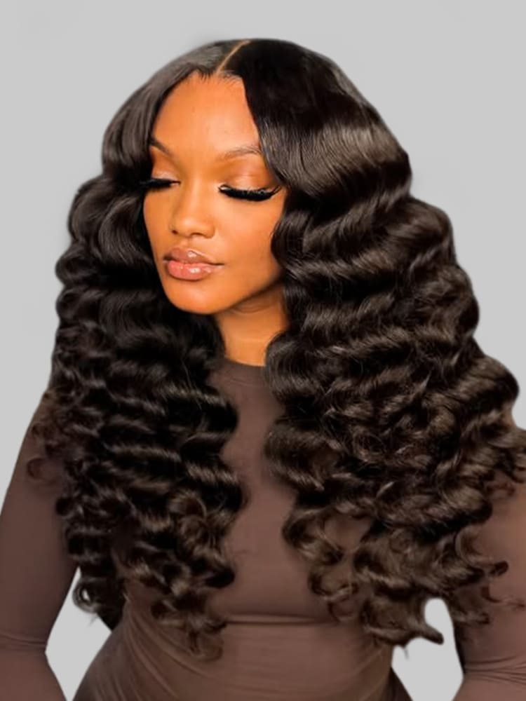 250% Density Super Bouncy Wand Curl Human Hair Wigs 18inches For Sale - Image 6