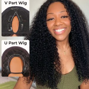 Curly U Part Wig Affordable Human Hair Wigs V Part Wigs Online