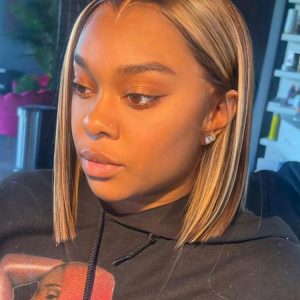 M Hairline Blonde Highlighted Bob 13x6 Lace Frontal Wig Ready To Go