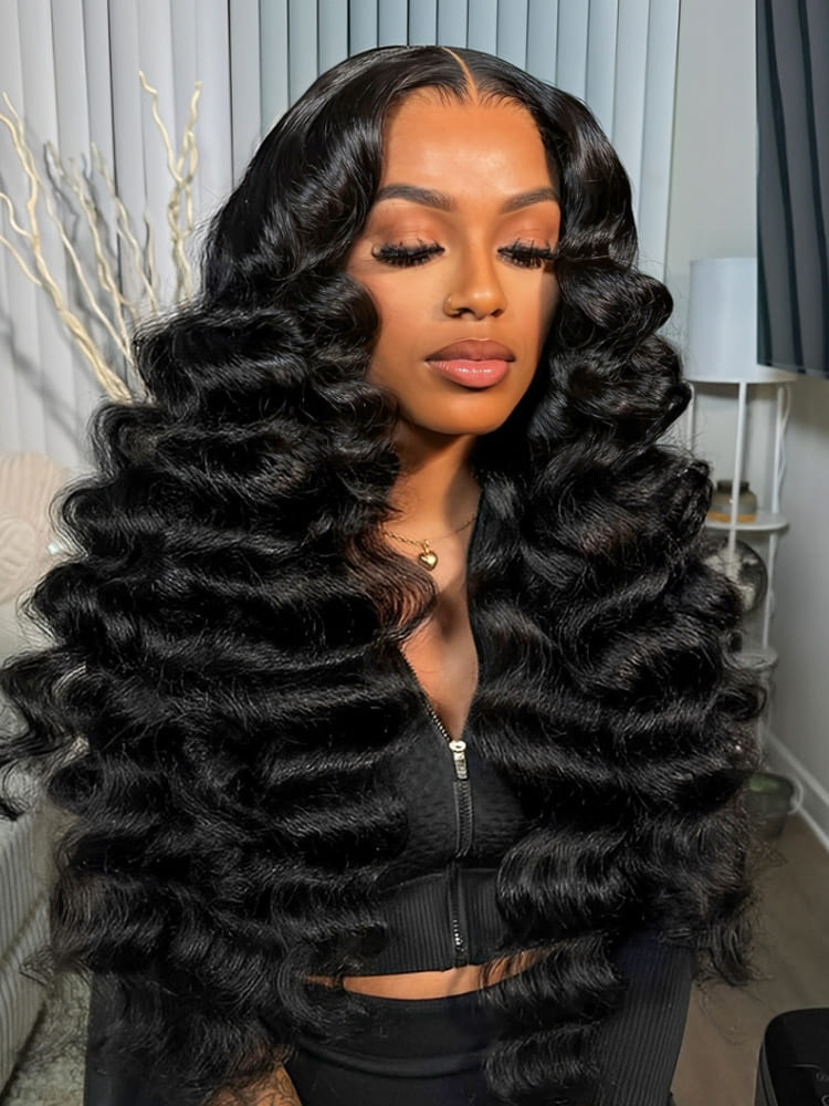 250% Density Super Bouncy Wand Curl Human Hair Wigs 18inches For Sale - Image 7