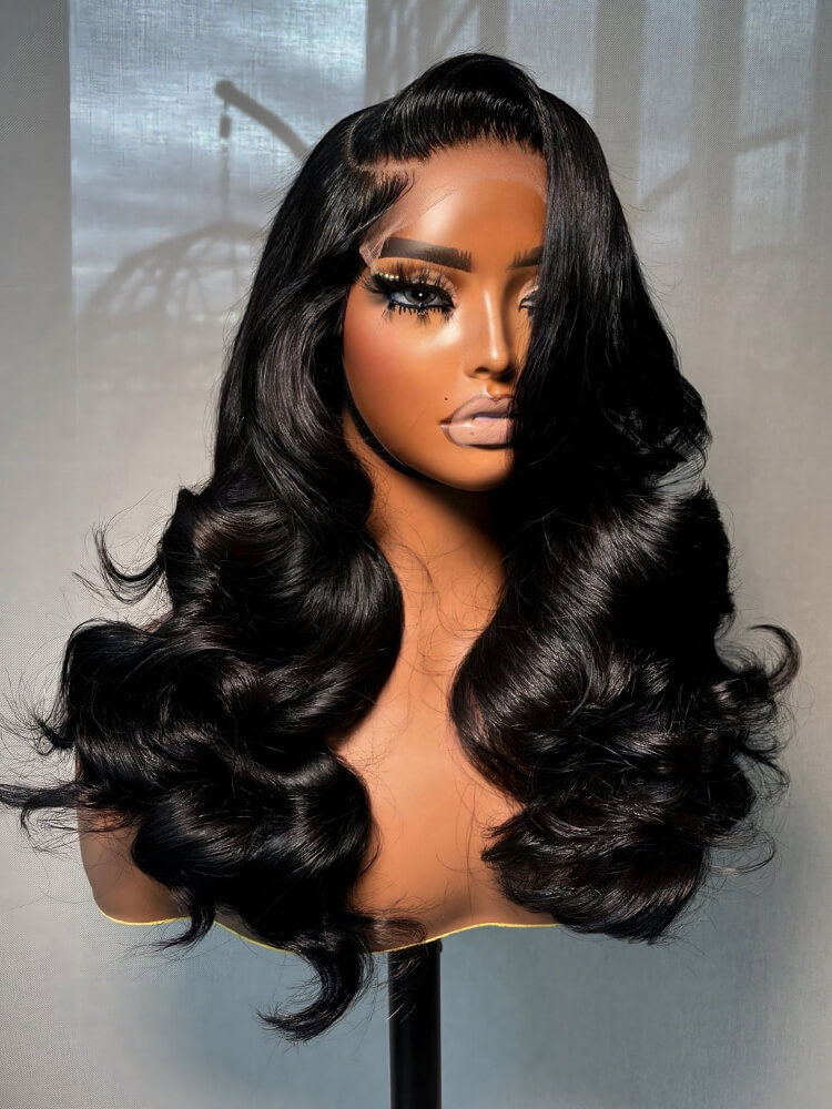 Face-Framing Layered Cut Body Wave Side Part 250% Density Wig
