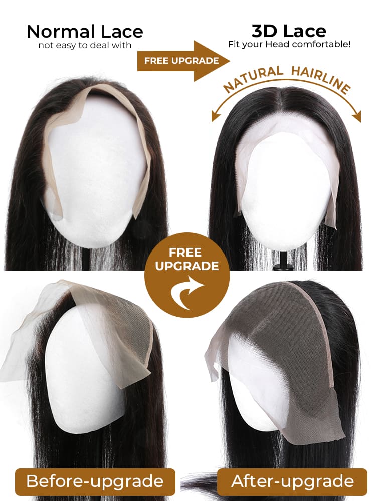 Alipearl Brazilian Straight Virgin Hair 3 pcs with 13x4 Lace Frontal - Image 5
