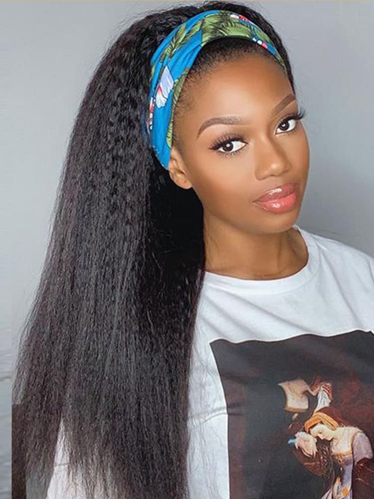 Headband Wig Kinky Straight Half Wig 180 Density - Image 6