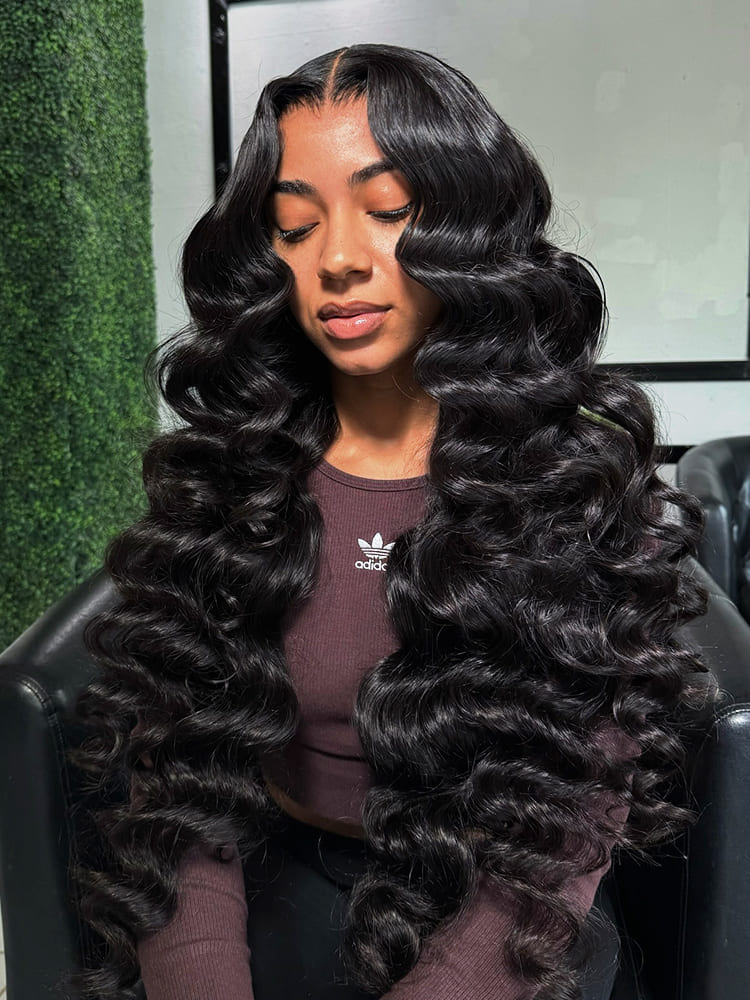 250% Density Super Bouncy Wand Curl Human Hair Wigs 18inches For Sale - Image 8