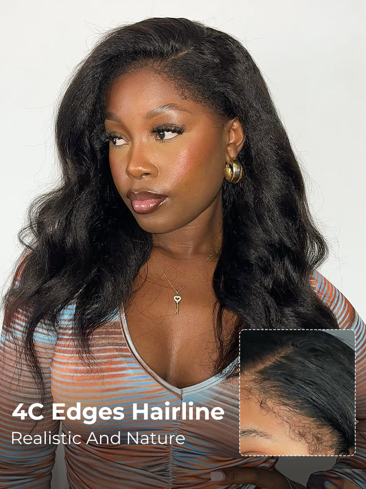 Yaki Straight 360 Glueless Lace Wig Ready To Go Natural Hairline - Image 7