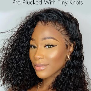 Short Deep Wave Bob Wig Lace Front Human Hair Wigs