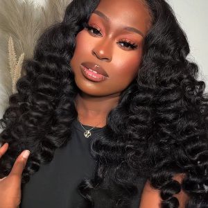 Fluffy Wand Curl Drawstring Half Wig 250 Density Glueless Easy Wear
