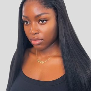 Lagos Hairline Widows Peak Silk Straight HD Lace 7x7 Lace Closure Wig Human Hair