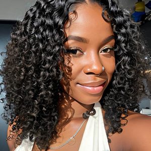 Water Wave Short Bob Wigs Natural Looking Short Wigs Bob Lace Wig