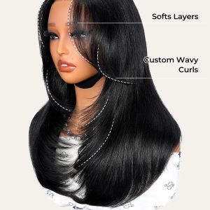 Curtain Bang Body Wave 5x7 HD Glueless Lace Closure Wig 250% Ready To Wear With Layers