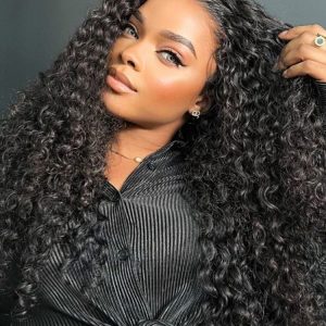 Alipearl Deep Wave Wig 100% Human Hair Swiss Lace Curly Hair HD Lace Front Wig