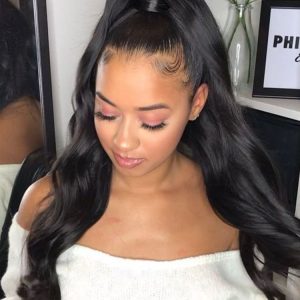 Ponytail Extension Body Wave Human Hair Ponytail With Magic Paste Warp Around