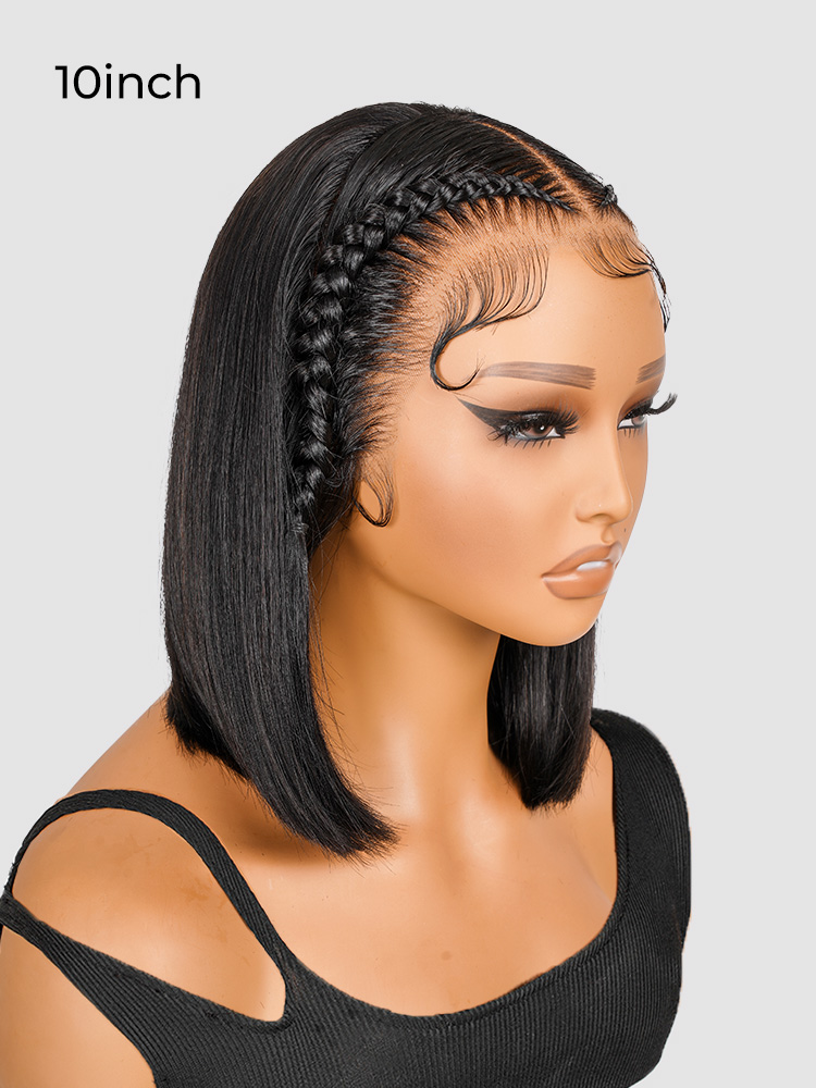 Stylist Braided Short Bob Wig Glueless 13x4 Front Wig - Image 3
