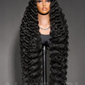 40 Inches Voluminous Loose Deep Wave HD Lace Frontal Wig Super Long Human Hair 300% Density