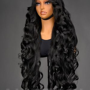 40 Inches Layered Cut Ocean Wave Long 13x6 HD Lace Frontal Wig 300% Density