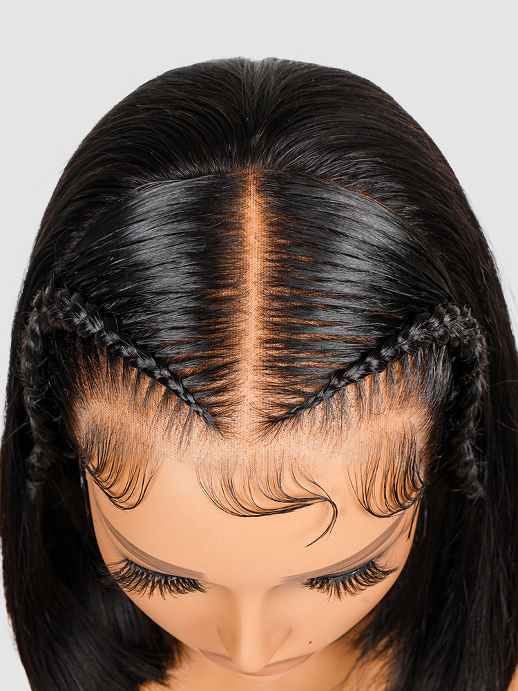 Stylist Braided Short Bob Wig Glueless 13x4 Front Wig - Image 4