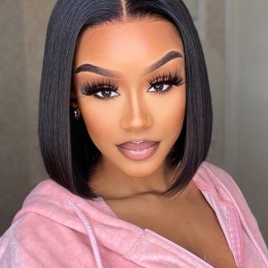 Glueless Bob Wig - Ready Go Bob Wigs Short Straight Easy & Go Pre Cut Lace Closure Wigs