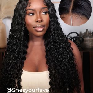 No Glue Ready To Wear Wigs Deep Wave 5s Go Pre Cut 5x7 Lace Closure Wigs For Women