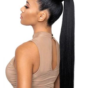 Straight Hair Ponytail Extensions Wrap Around 10-26Inches For Women